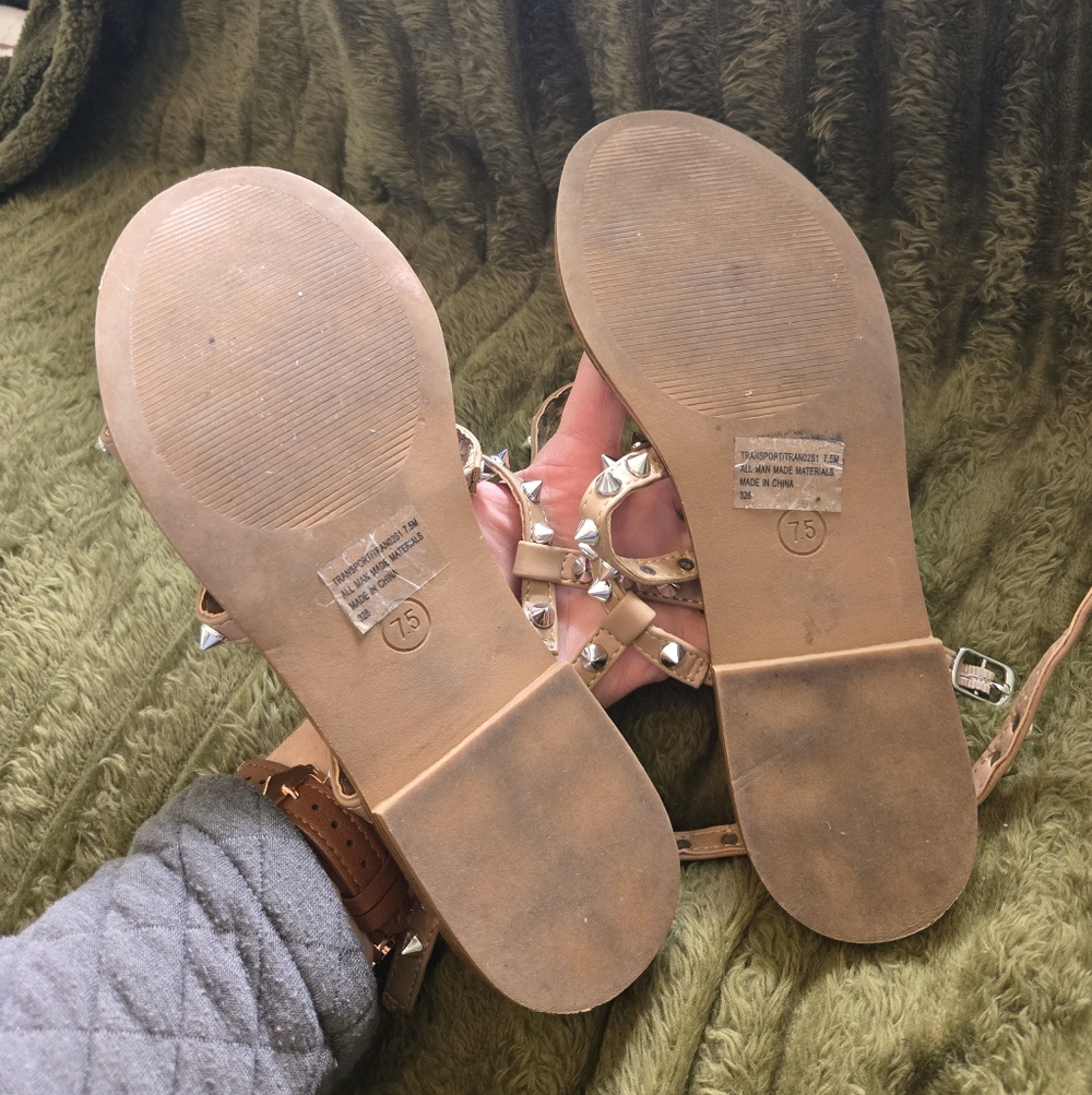 Steve Madden Metallic Studded Sandals - Picture 4 of 4